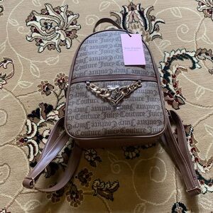 NWT Juicy Couture Change Of Heart backpack Chestnut Chino